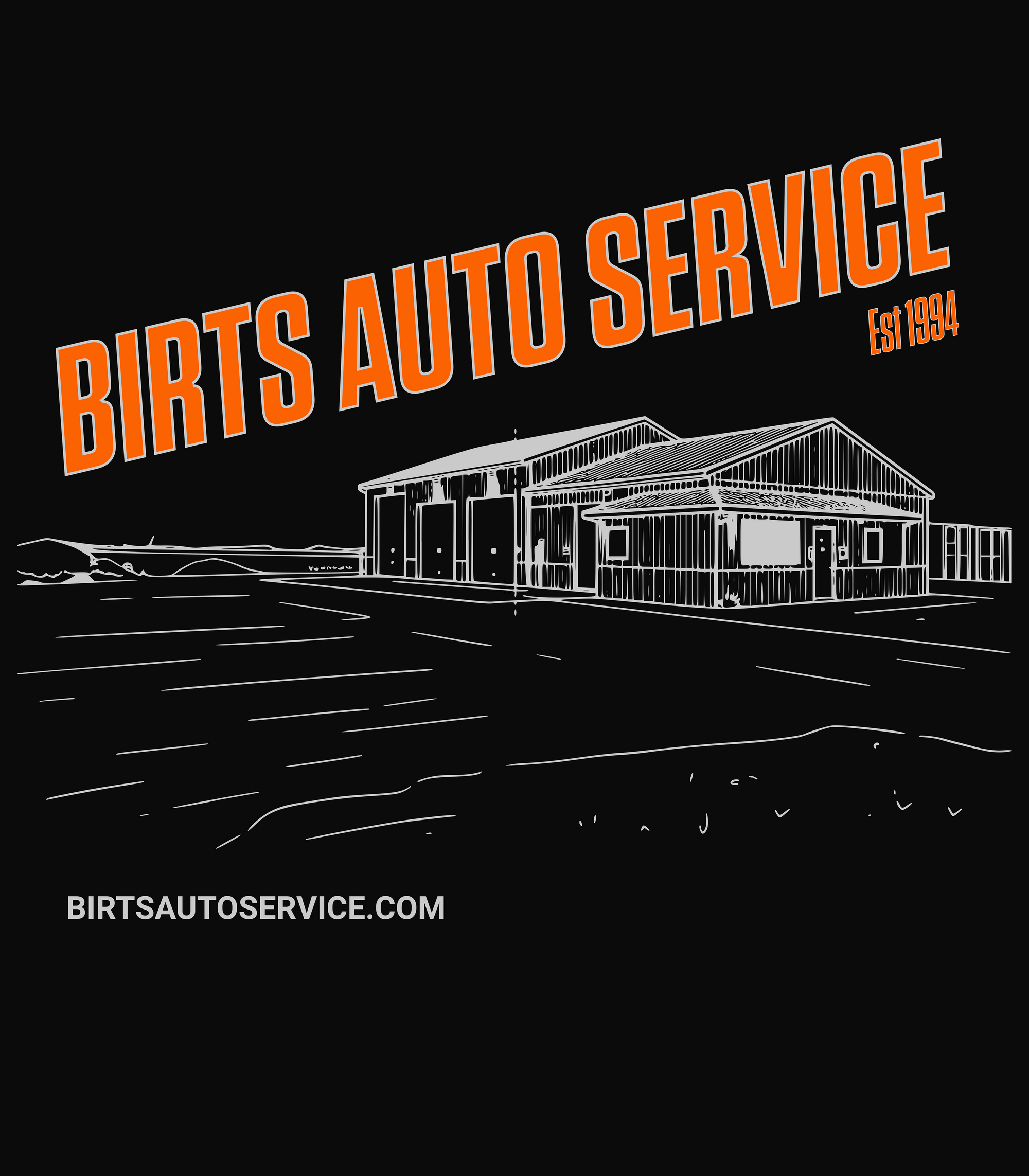 Birts Auto Service Blue Print Tee ODMPOD